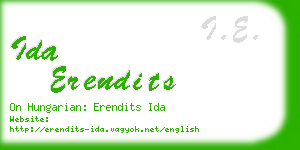 ida erendits business card